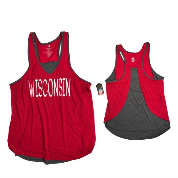 NWT Wisconsin Badgers Women’s Tulip Tank Top - Picture 14 of 14